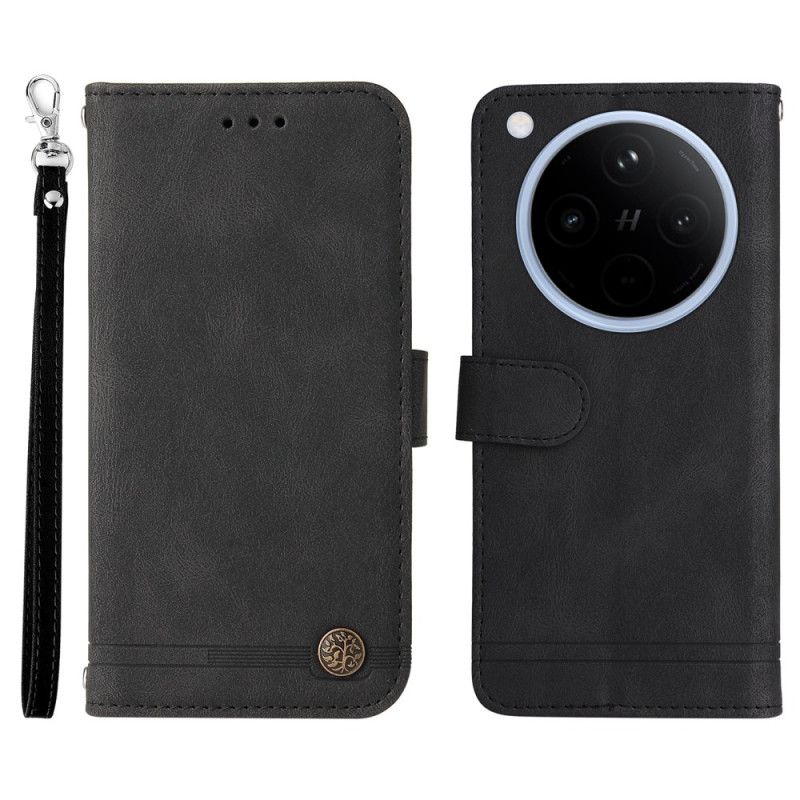 Folio Deksel Til Oppo Find X8 Klassisk Vintage-stropp