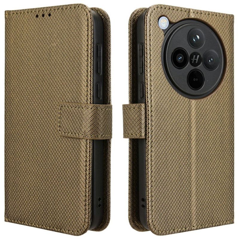 Lærdeksel Folio Deksel Oppo Find X8 Mobildeksel Stroppprikker