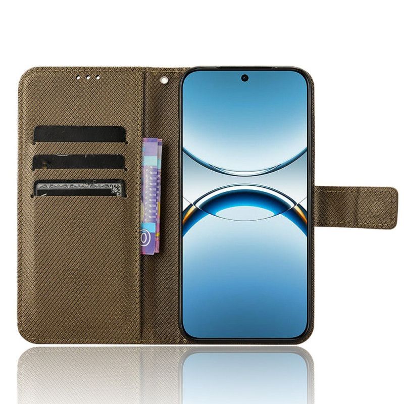 Lærdeksel Folio Deksel Oppo Find X8 Mobildeksel Stroppprikker