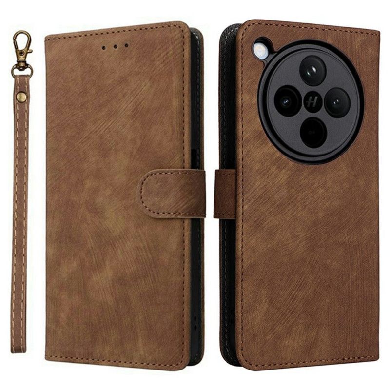 Lærdeksel Folio Deksel Oppo Find X8 Rfid-beskyttelse I Semsket Skinneffekt