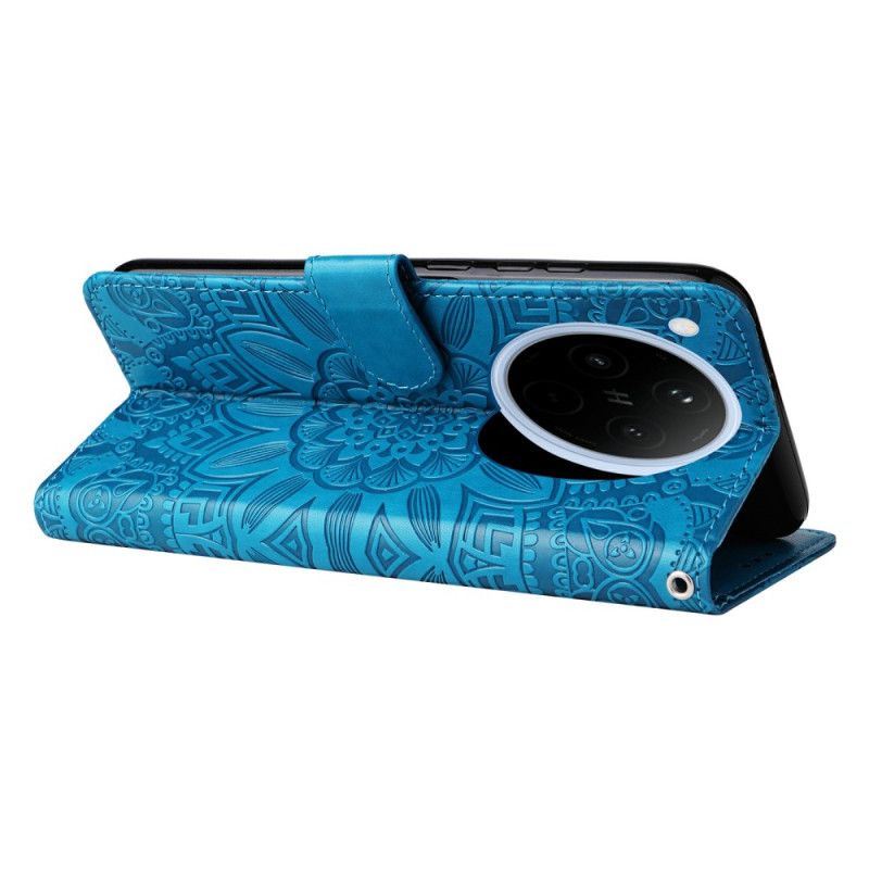 Lærdeksel Folio Deksel Oppo Find X8 Solsikkemønster