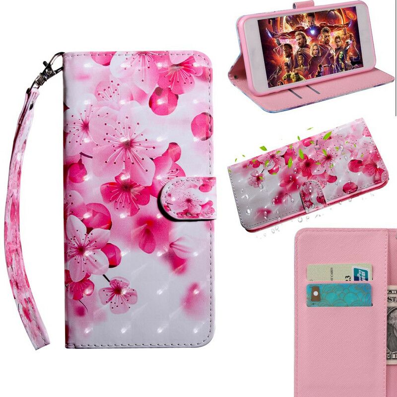 Folio Deksel Til Samsung Galaxy A51 5G Rosa Blomster