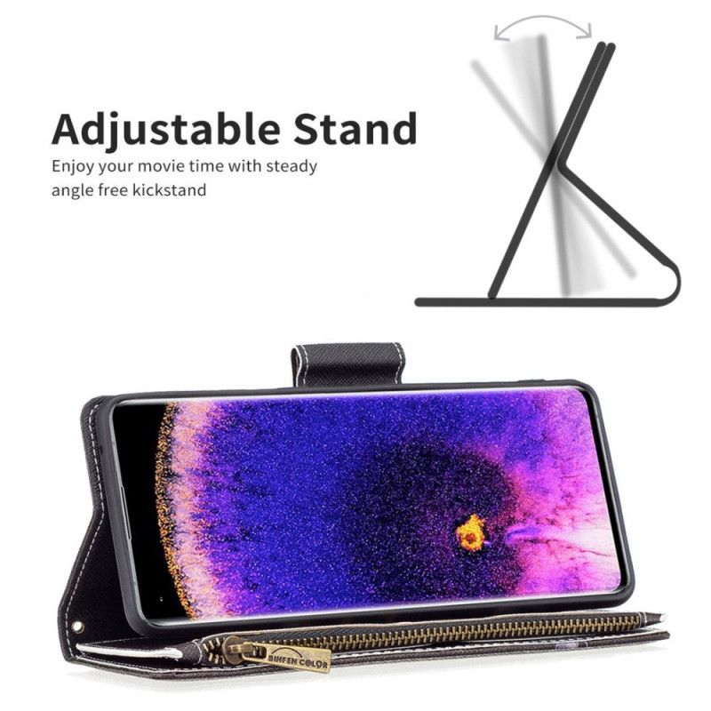 Folio Deksel Til Oppo Reno 7 Bear Glidelåslomme