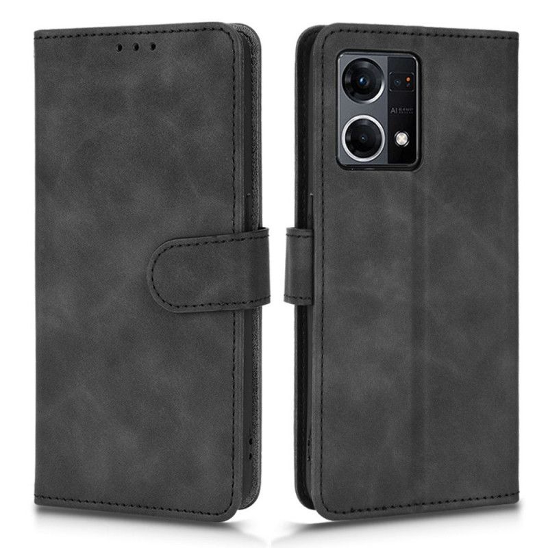 Folio Deksel Til Oppo Reno 7 Med Kjede Skin-touch Stropp