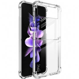 Deksel Til Samsung Galaxy Z Flip 3 5G Folio Deksel Transparent Og Imak-skjermfilm