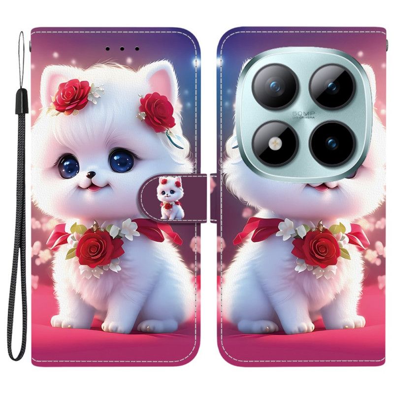 Folio Deksel Til Xiaomi Redmi Note 15 Pro Plus 5g Katt Og Roser