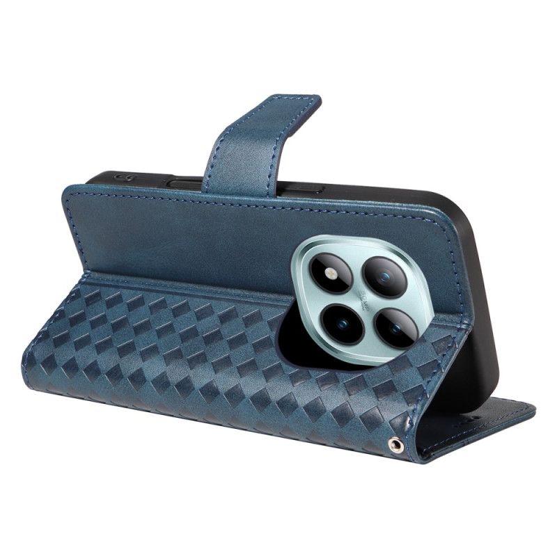 Folio Deksel Til Xiaomi Redmi Note 15 Pro Plus 5g Rutetemønsterkant