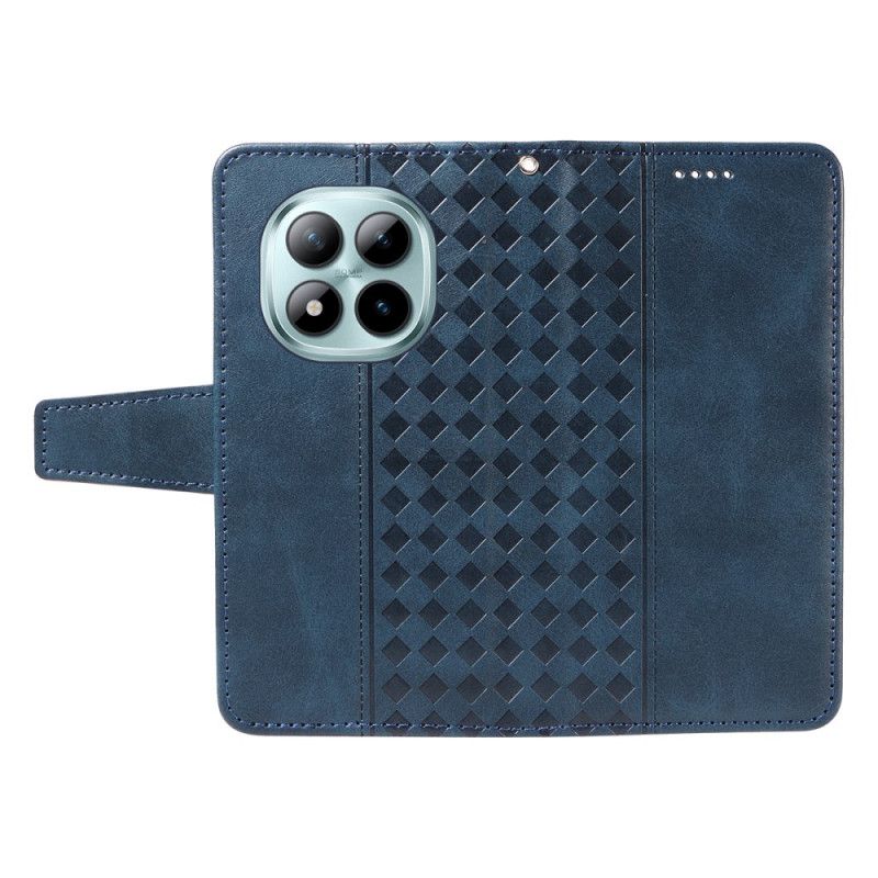 Folio Deksel Til Xiaomi Redmi Note 15 Pro Plus 5g Rutetemønsterkant