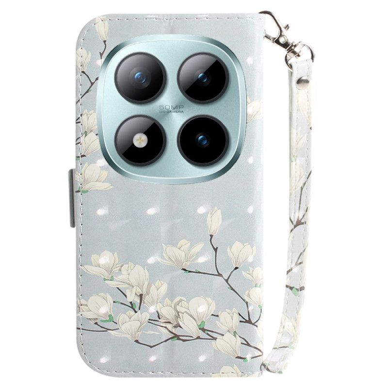 Folio Deksel Til Xiaomi Redmi Note 15 Pro Plus 5g Stroppemagnoliaer