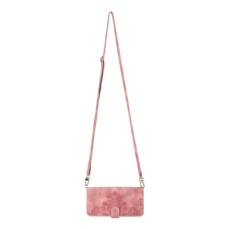 Folio Deksel Xiaomi Redmi Note 15 Pro Plus 5g Blomstermønster Med Skulderstropp Og Stropp