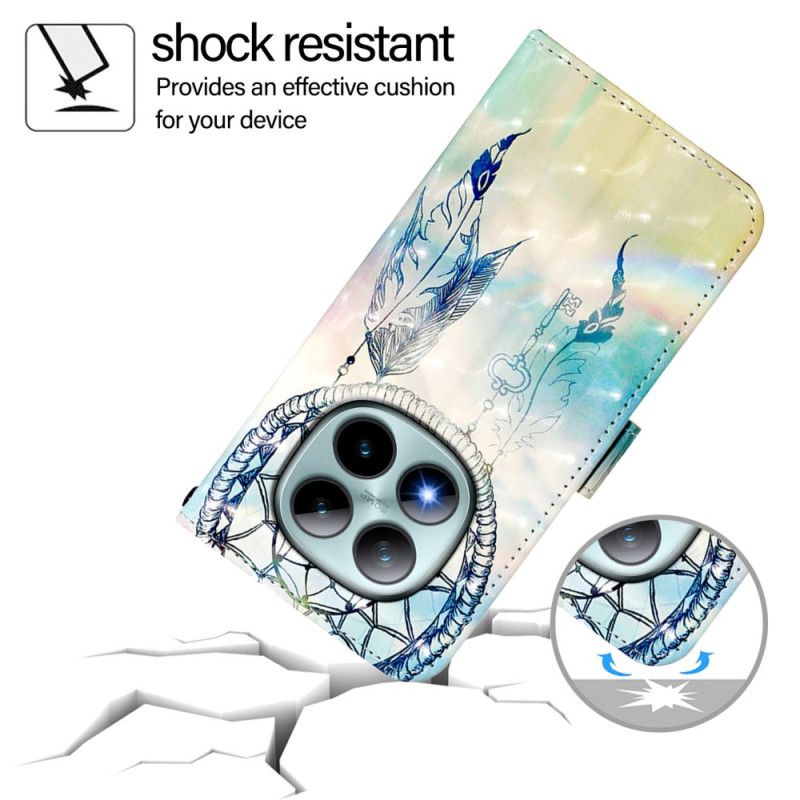 Folio Deksel Xiaomi Redmi Note 15 Pro Plus 5g Drømmefanger I Akvarell