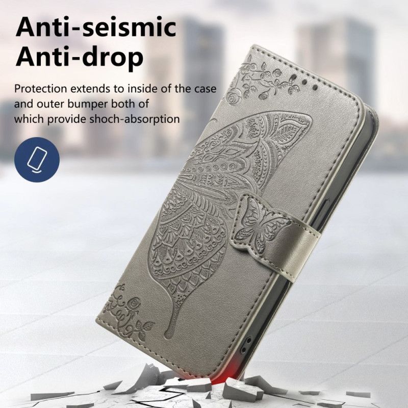 Folio Deksel Xiaomi Redmi Note 15 Pro Plus 5g Grafisk Sommerfugl