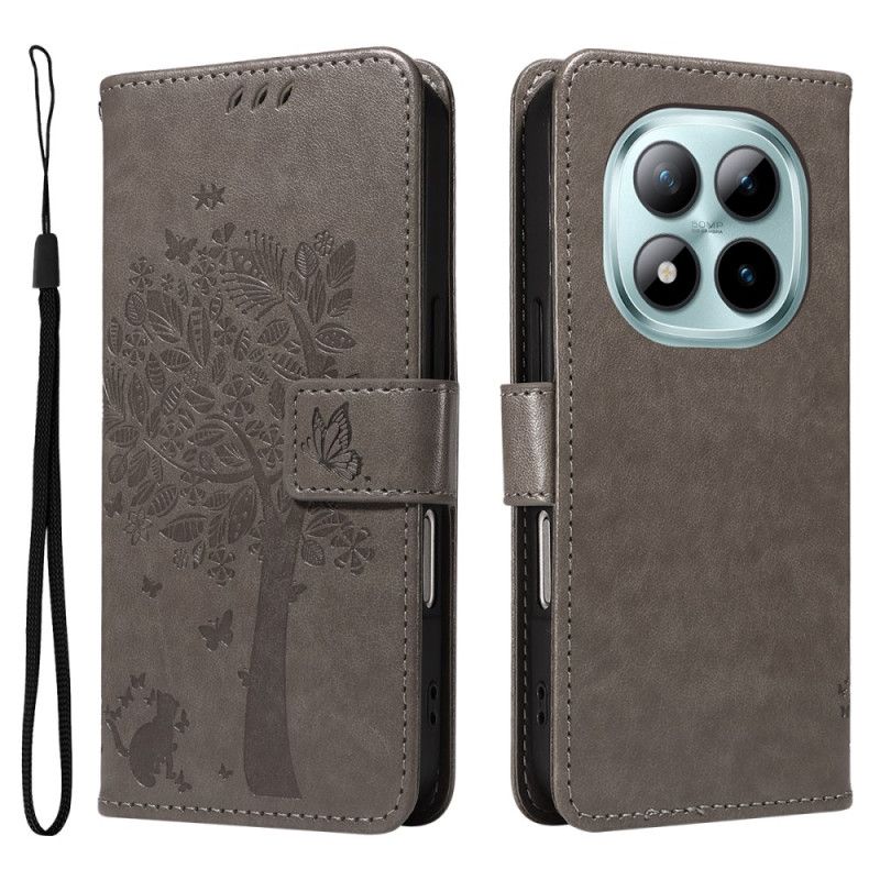 Folio Deksel Xiaomi Redmi Note 15 Pro Plus 5g Katt Og Tre Beskyttelse Deksel