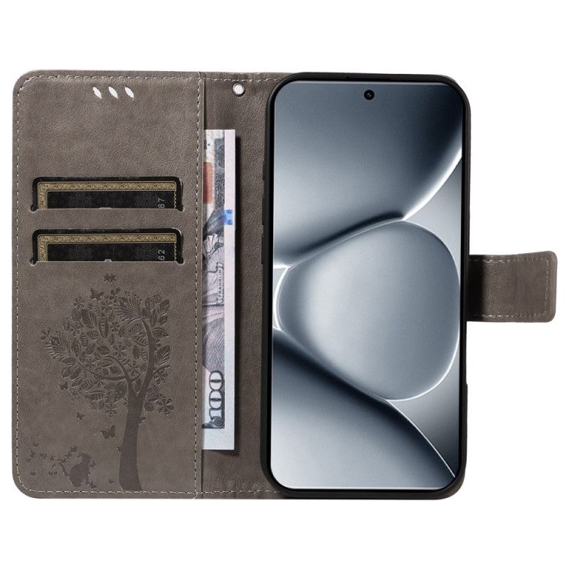 Folio Deksel Xiaomi Redmi Note 15 Pro Plus 5g Katt Og Tre Beskyttelse Deksel