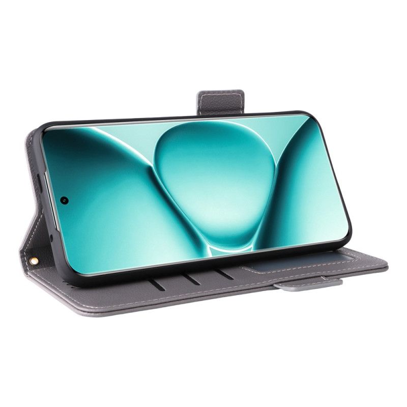 Folio Deksel Xiaomi Redmi Note 15 Pro Plus 5g Litchi-imitasjonsskinn Med Stropp Beskyttelse Deksel