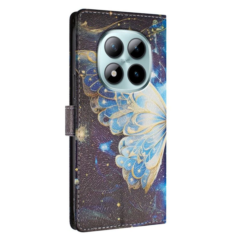 Folio Deksel Xiaomi Redmi Note 15 Pro Plus 5g Stor Sommerfugl Beskyttelse Deksel