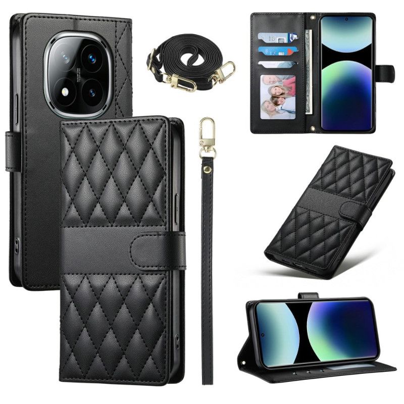 Folio Deksel Xiaomi Redmi Note 15 Pro Plus 5g Vattert Med Stropper Beskyttelse Deksel