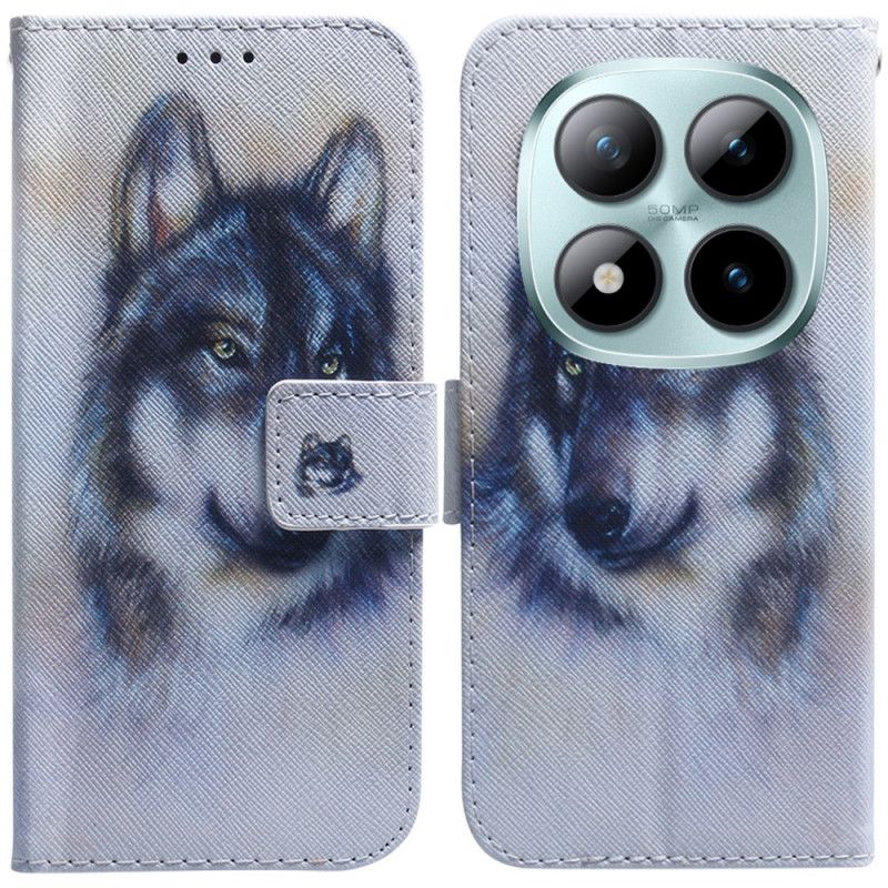 Lærdeksel Folio Deksel Xiaomi Redmi Note 15 Pro Plus 5g Mobildeksel Akvarellulv