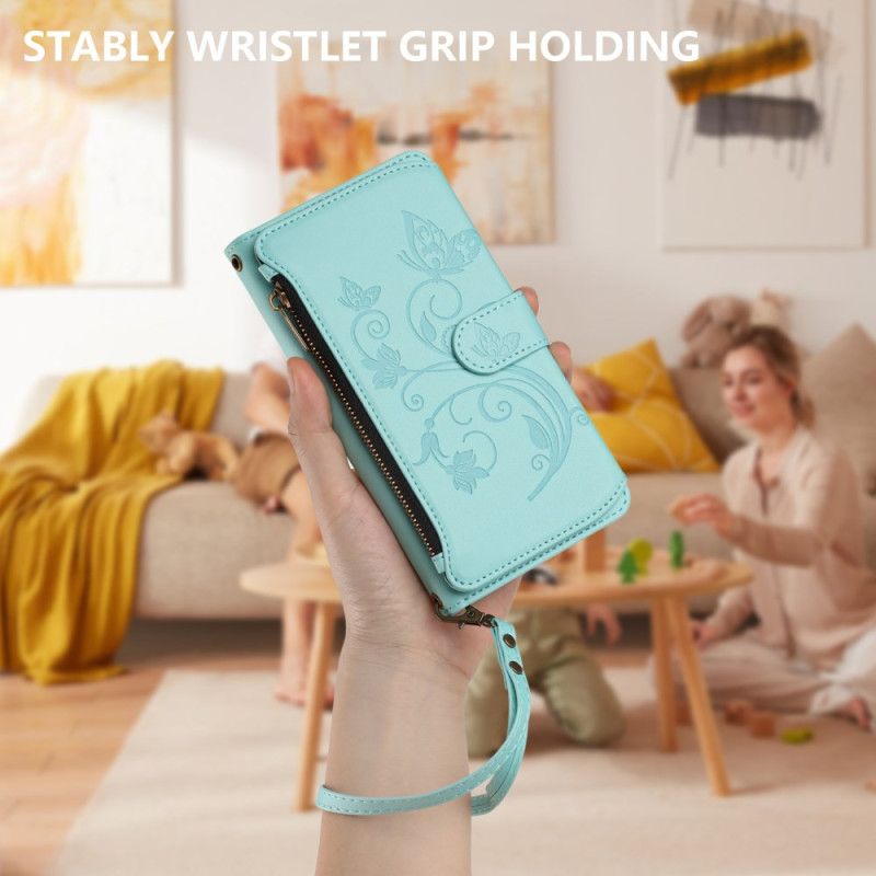 Lærdeksel Folio Deksel Xiaomi Redmi Note 15 Pro Plus 5g Mobildeksel Blomsterlommebok