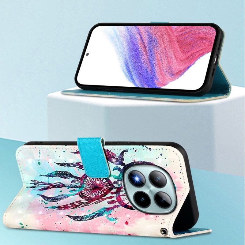 Lærdeksel Folio Deksel Xiaomi Redmi Note 15 Pro Plus 5g Mobildeksel Drømmefanger