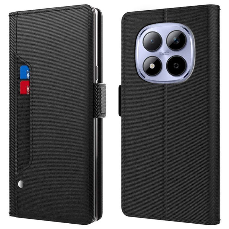 Lærdeksel Folio Deksel Xiaomi Redmi Note 15 Pro Plus 5g Mobildeksel Kortholder Og Speil