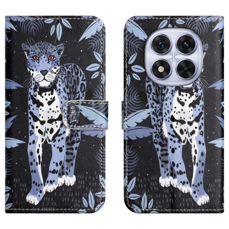 Lærdeksel Folio Deksel Xiaomi Redmi Note 15 Pro Plus 5g Mobildeksel Leopard