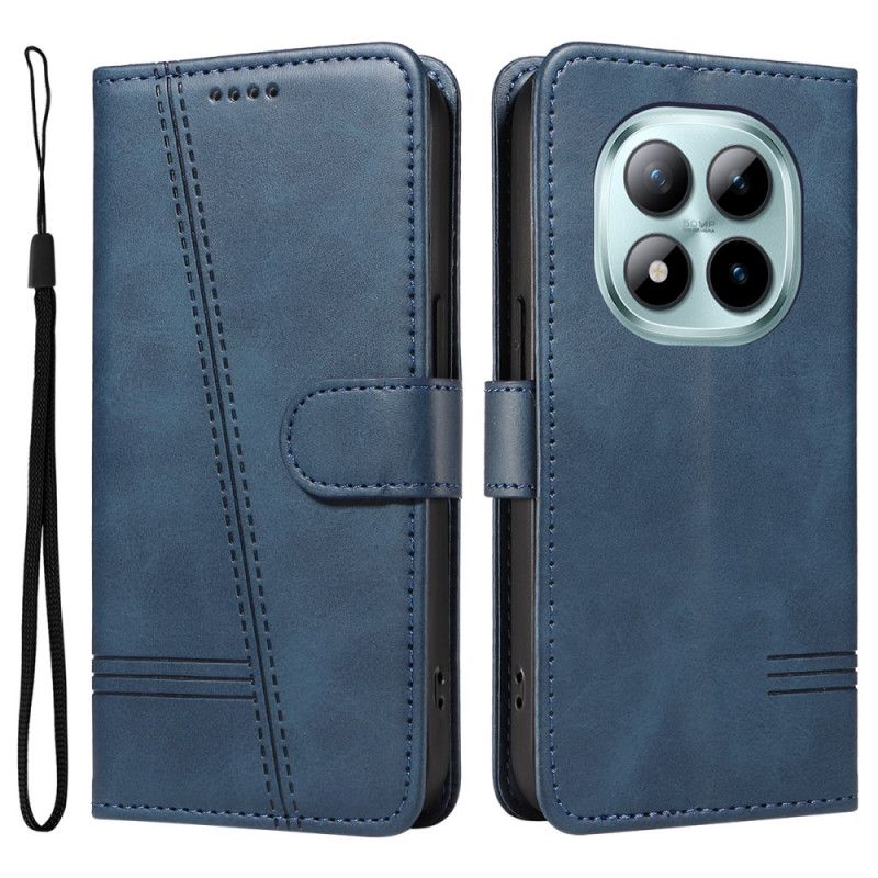 Lærdeksel Folio Deksel Xiaomi Redmi Note 15 Pro Plus 5g Mobildeksel T-linjer