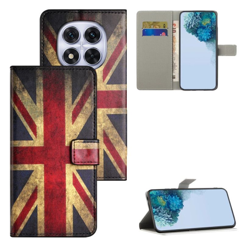 Lærdeksel Folio Deksel Xiaomi Redmi Note 15 Pro Plus 5g Mobildeksel Union Jack-flagg