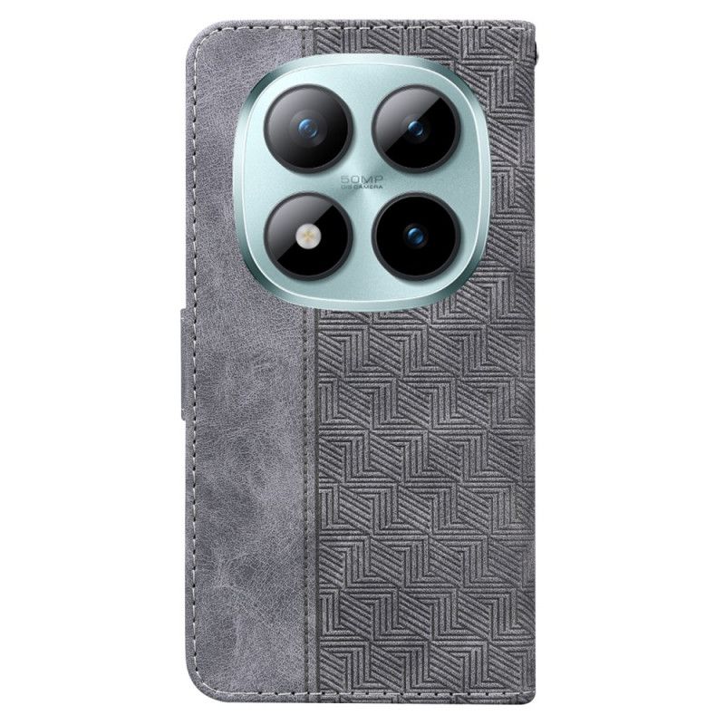 Lærdeksel Folio Deksel Xiaomi Redmi Note 15 Pro Plus 5g Mobildeksel Vevd Mønster