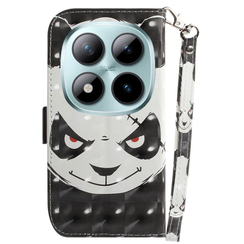 Lærdeksel Folio Deksel Xiaomi Redmi Note 15 Pro Plus 5g Stroppe Sint Panda