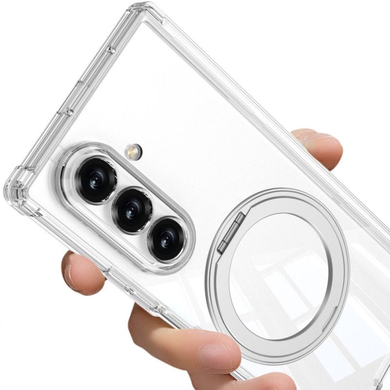 Deksel Samsung Galaxy Z Fold 7 Gjennomsiktig Magnetisk Hengsel Med Stativ