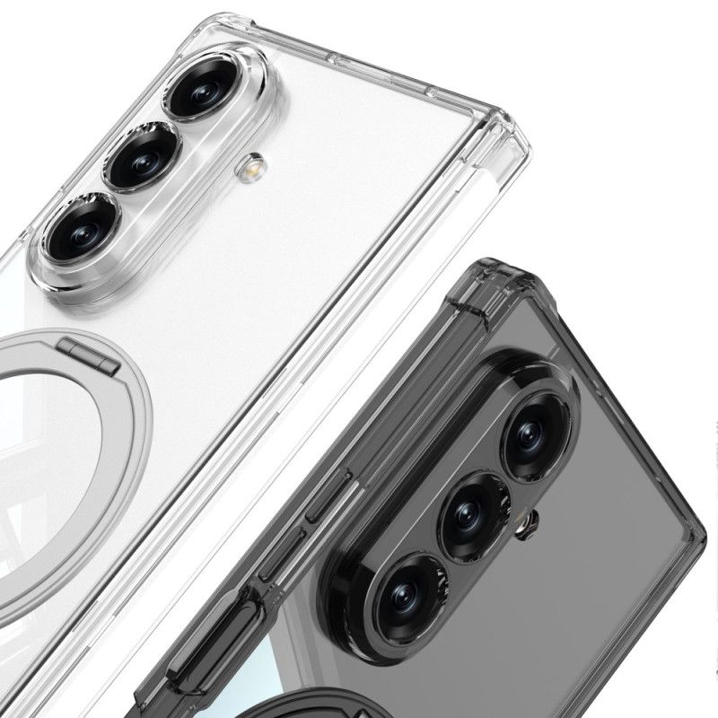 Deksel Samsung Galaxy Z Fold 7 Gjennomsiktig Magnetisk Hengsel Med Stativ