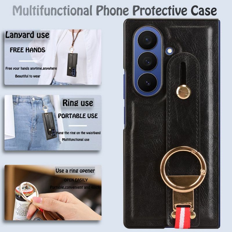 Deksel Samsung Galaxy Z Fold 7 Håndleddsstropp Og Stativ