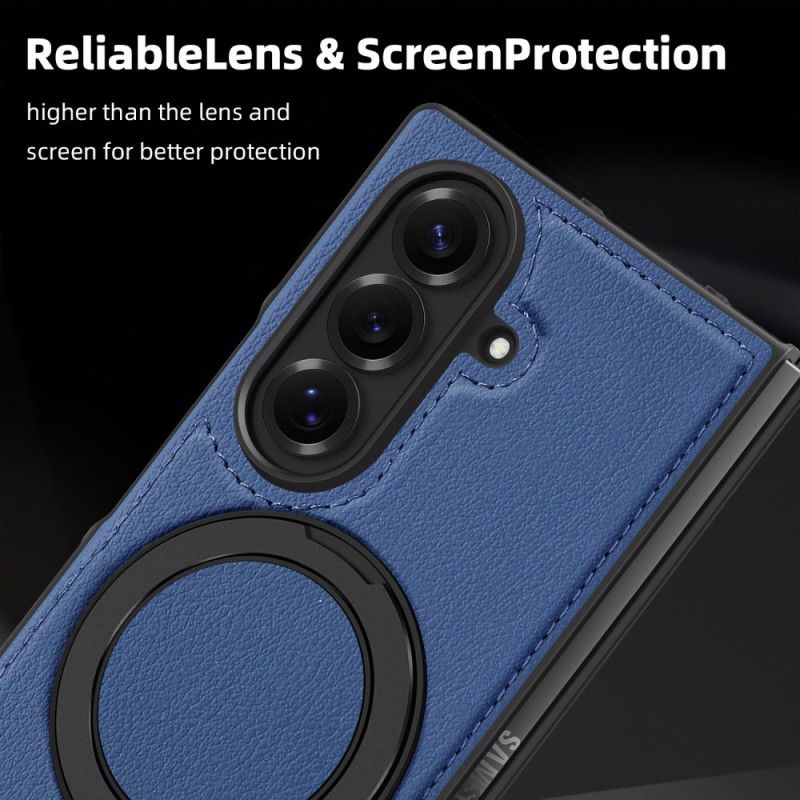 Deksel Samsung Galaxy Z Fold 7 Magsafe-kompatibel Lærimitasjon Med Roterende Ringholder