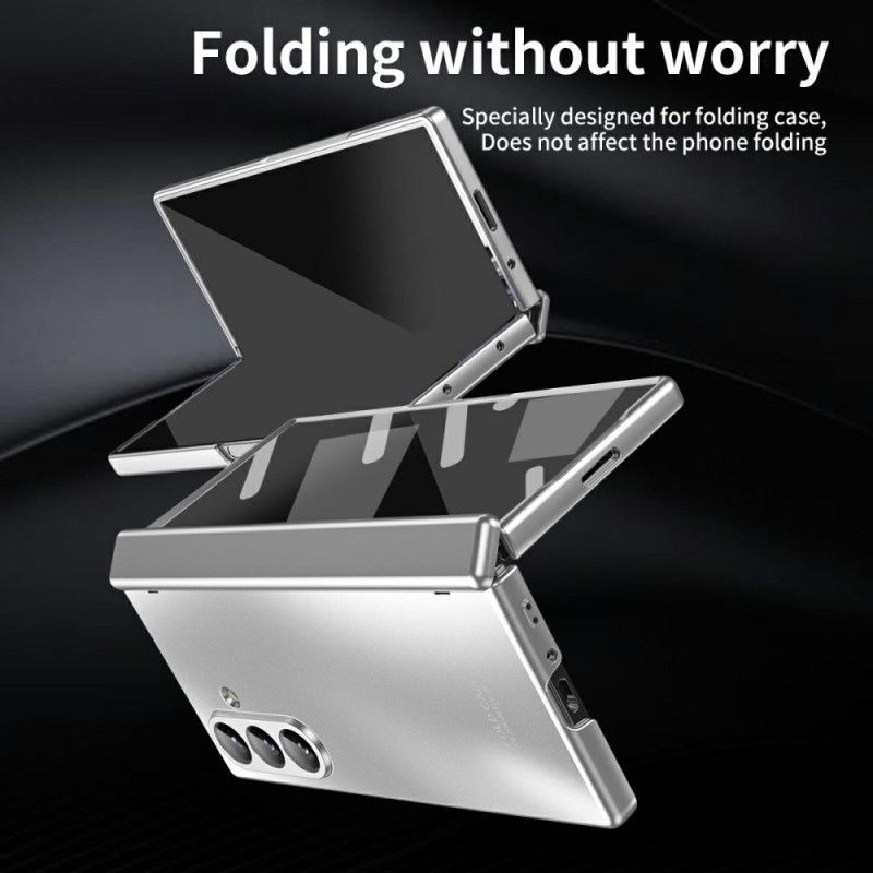 Deksel Samsung Galaxy Z Fold 7 Metallisk Effekt Med Skjermbeskytter