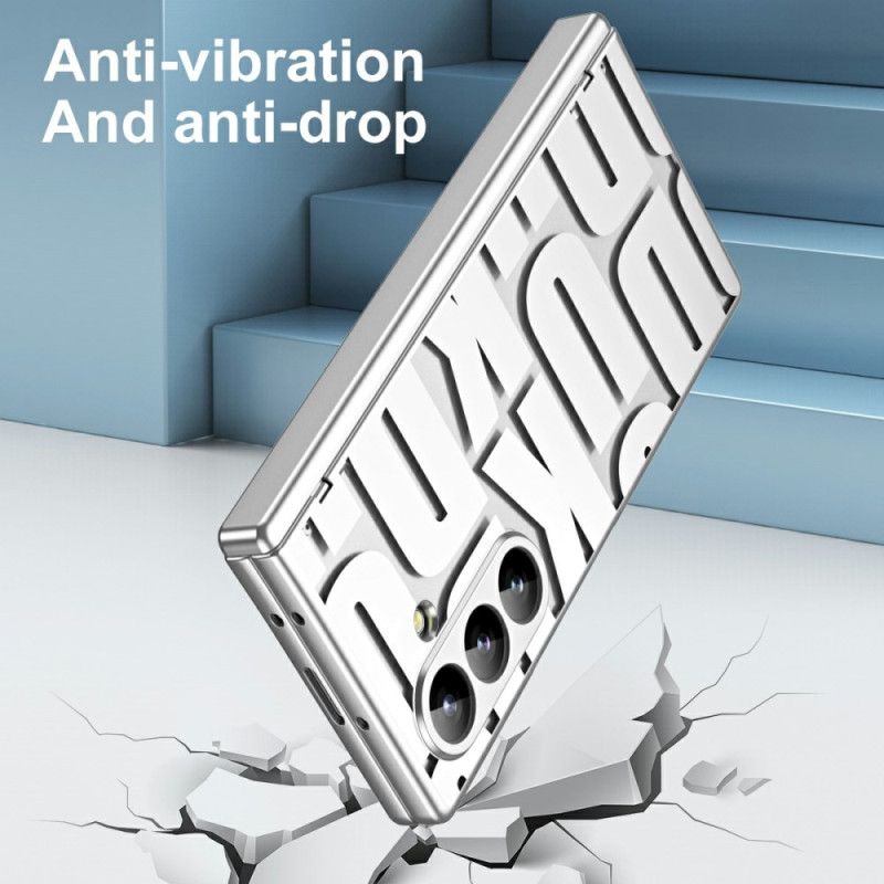 Deksel Samsung Galaxy Z Fold 7 Mobildeksel Bokstavdesign Med Skjermbeskytter I Herdet Glass