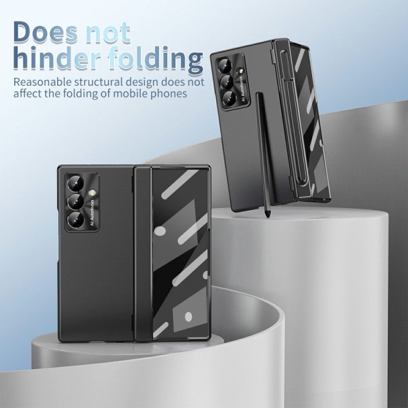 Deksel Samsung Galaxy Z Fold 7 Mobildeksel Skjermbeskytter I Herdet Glass Og Pekepennholder