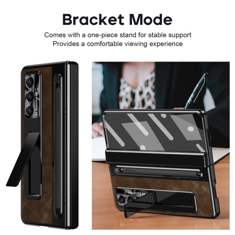 Deksel Samsung Galaxy Z Fold 7 Stativ Med Læreffekt Og Pekepennholder