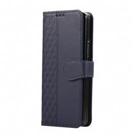 Folio Deksel Samsung Galaxy Z Fold 7 Preget Mønster Med Stropp