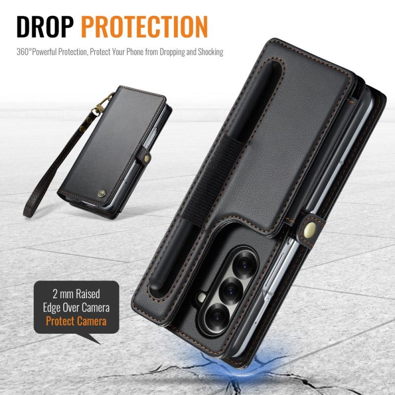 Lærdeksel Folio Deksel Samsung Galaxy Z Fold 7 Mobildeksel Caseme