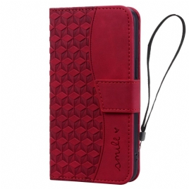 Lærdeksel Folio Deksel Samsung Galaxy Z Fold 7 Smile Strap