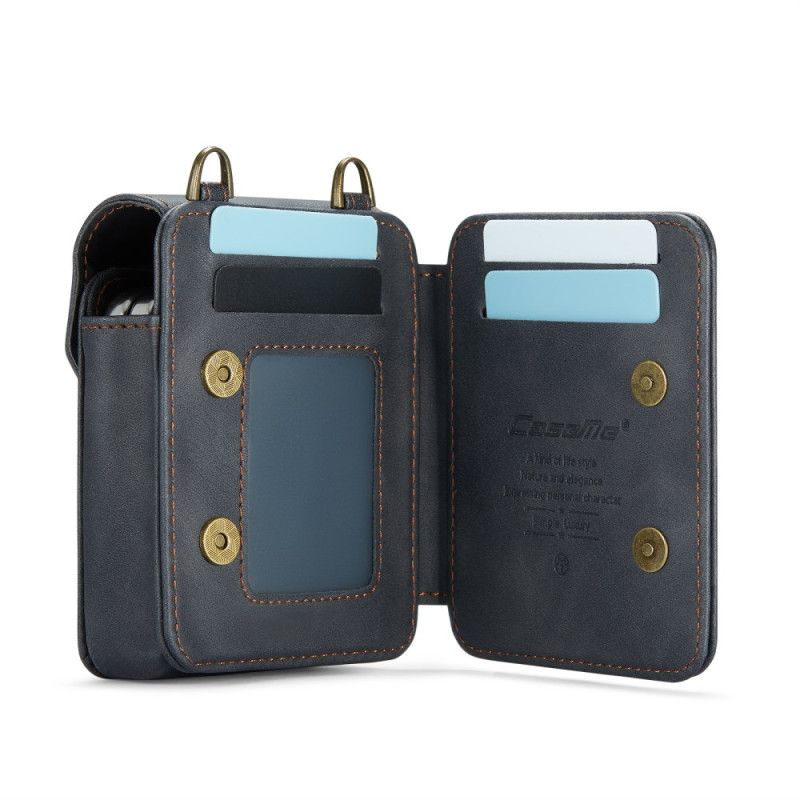 Case Etui Samsung Galaxy Z Flip 7 Fe Mobildeksel Satchel-stil Med Rfid-beskyttelse Og Skulderstropp