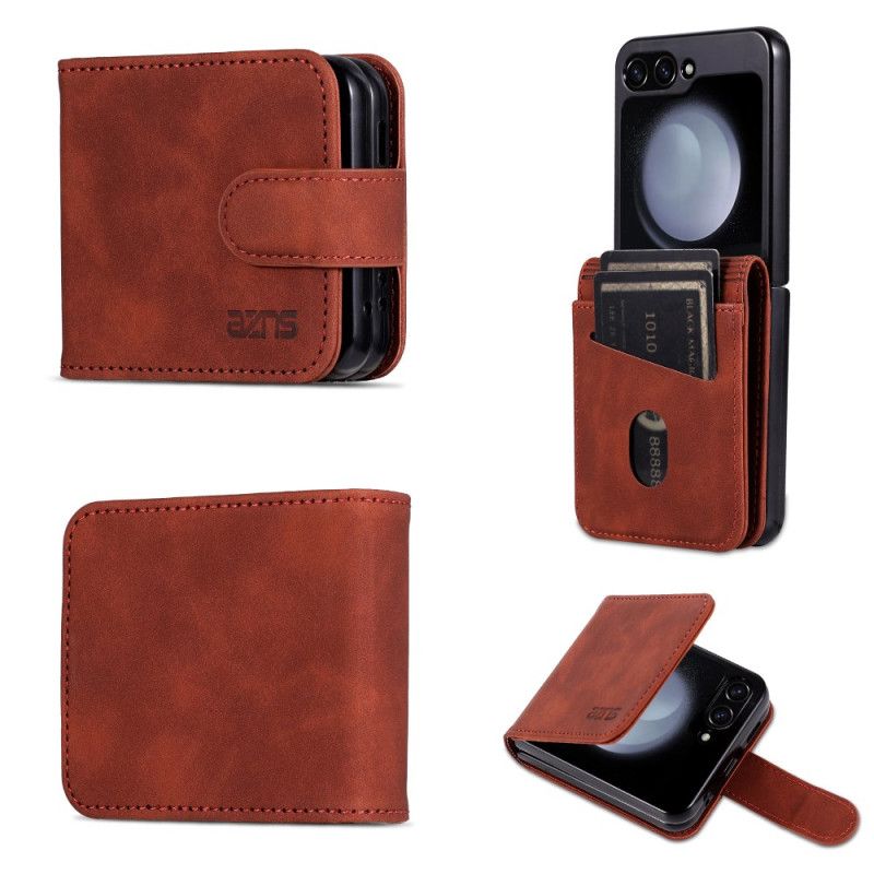 Deksel Samsung Galaxy Z Flip 7 Fe Azns Kortholder I Kunstskinn