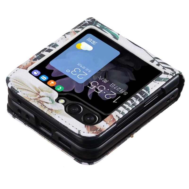 Deksel Samsung Galaxy Z Flip 7 Fe Blad Og Blomster Beskyttelse Deksel