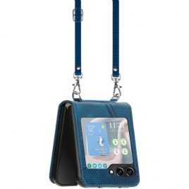 Deksel Samsung Galaxy Z Flip 7 Fe Geometrisk Med Skulderstropp