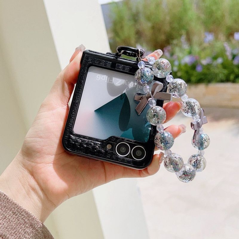 Deksel Samsung Galaxy Z Flip 7 Fe Håndleddsstropp I Kunstskinn Og Nyhet Beskyttelse Deksel