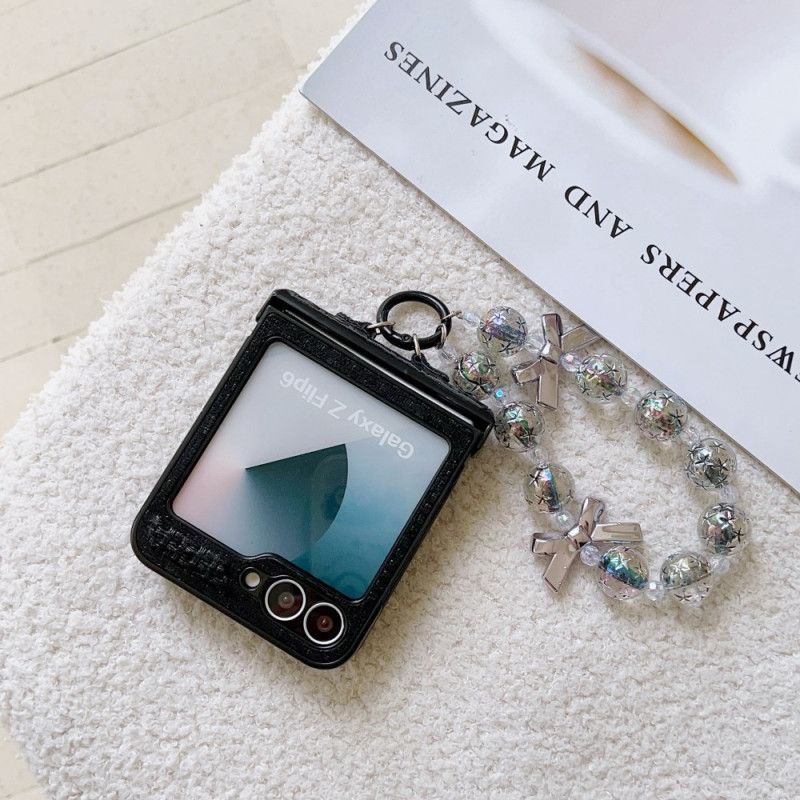 Deksel Samsung Galaxy Z Flip 7 Fe Håndleddsstropp I Kunstskinn Og Nyhet Beskyttelse Deksel