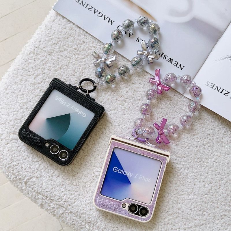 Deksel Samsung Galaxy Z Flip 7 Fe Håndleddsstropp I Kunstskinn Og Nyhet Beskyttelse Deksel