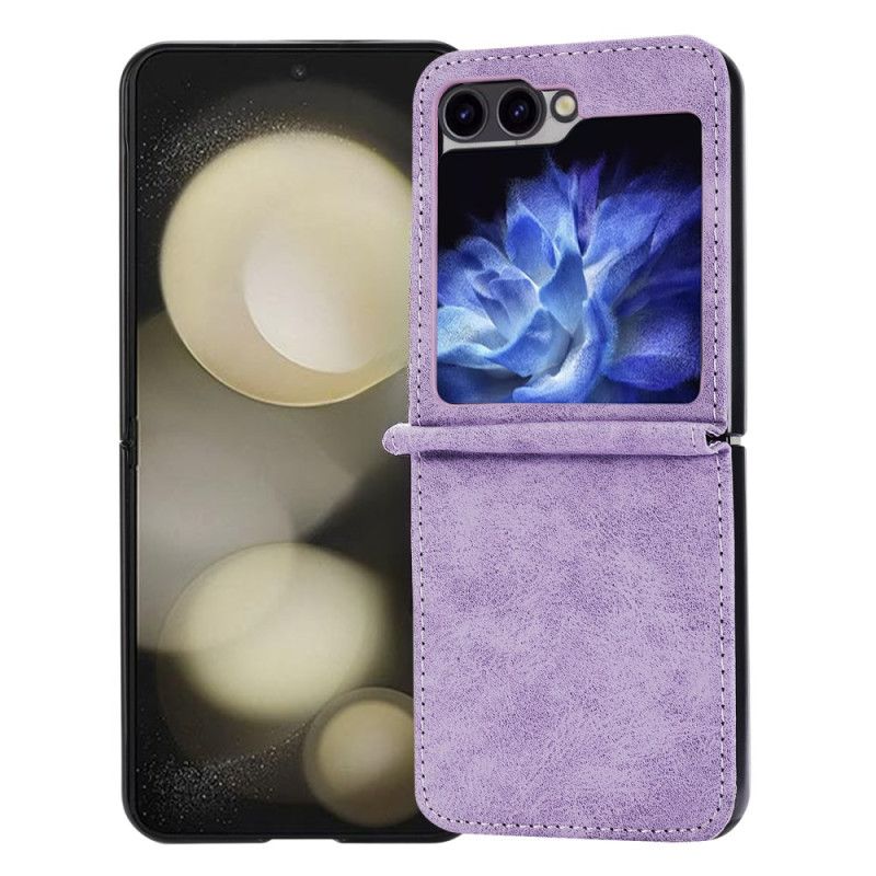 Deksel Samsung Galaxy Z Flip 7 Fe Imitert Skinn Beskyttelse Deksel