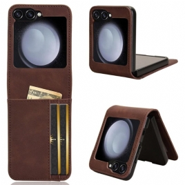 Deksel Samsung Galaxy Z Flip 7 Fe Kortholder I Skinnstil